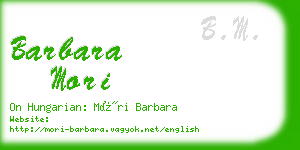 barbara mori business card